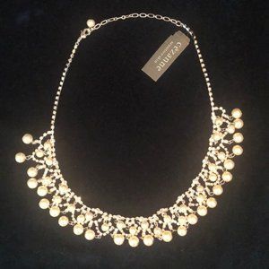 NWT Cezanne Pearl & Rhinestone Necklace